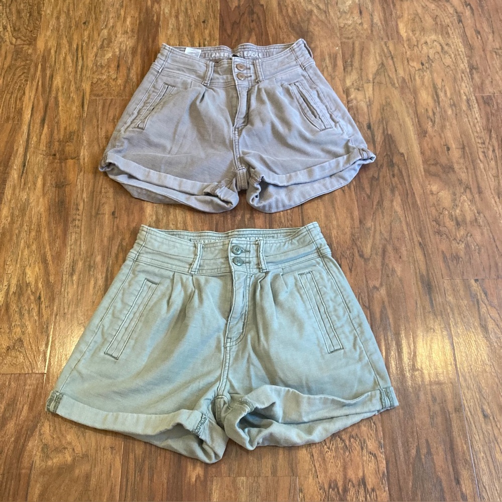 Women’s American Eagle High Waisted Mom Bell Shorts, Size 00
